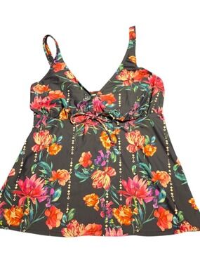 Sunseeker Venus Floral Tankini Top Size 14